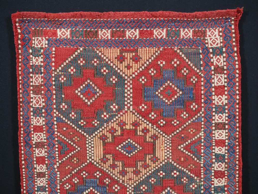 ANTIQUE VANITY BAG BY THE AZERI TRIBES OF AZERBAIJAN, EXCELLENT CONDITION, CIRCA 1900. View II