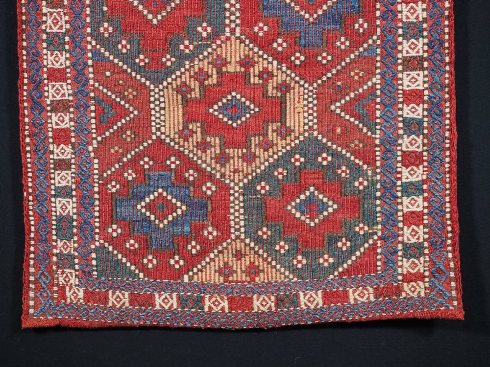 ANTIQUE VANITY BAG BY THE AZERI TRIBES OF AZERBAIJAN, EXCELLENT CONDITION, CIRCA 1900. View III