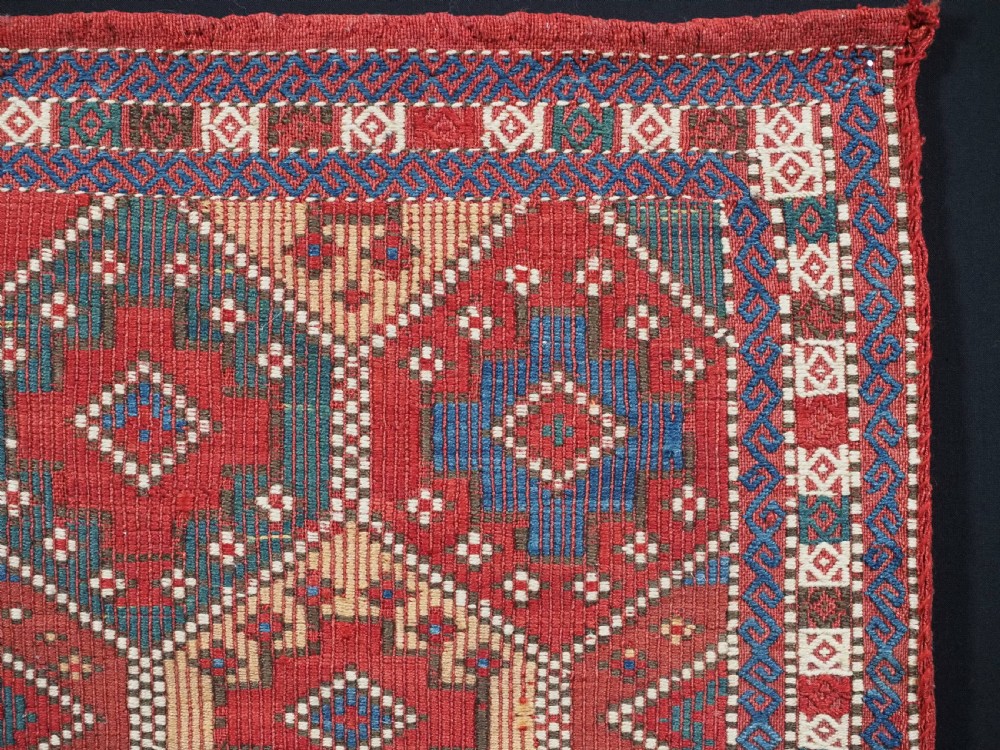 ANTIQUE VANITY BAG BY THE AZERI TRIBES OF AZERBAIJAN, EXCELLENT CONDITION, CIRCA 1900. View IV