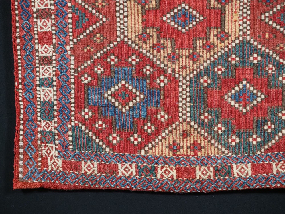 ANTIQUE VANITY BAG BY THE AZERI TRIBES OF AZERBAIJAN, EXCELLENT CONDITION, CIRCA 1900. View VI