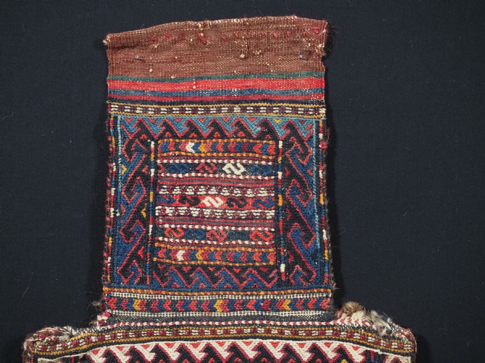 ANTIQUE SALT-BAG (NAMAKDAN) BY THE QUCHAN KURD NOMADS, CIRCA 1900. View II