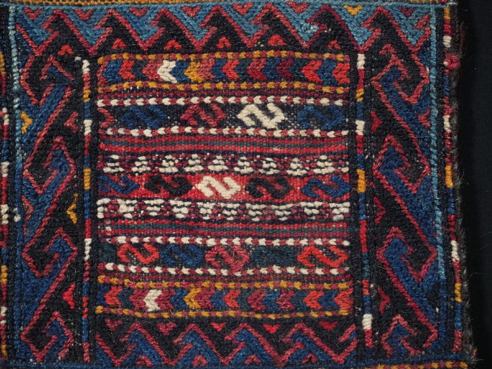 ANTIQUE SALT-BAG (NAMAKDAN) BY THE QUCHAN KURD NOMADS, CIRCA 1900. View IV