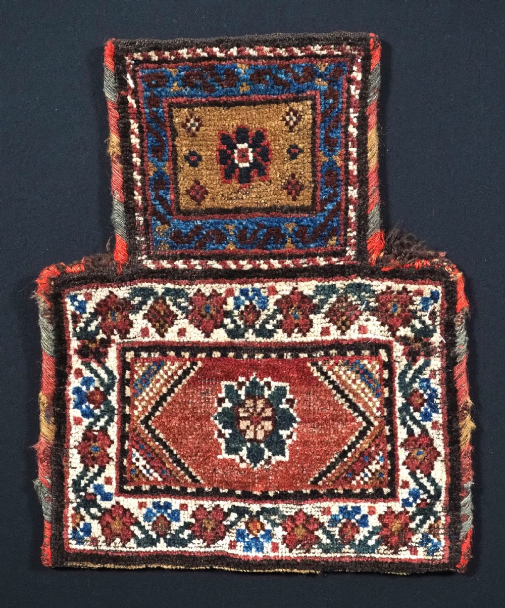 ANTIQUE SALT-BAG (NAMAKDAN) FROM THE VARAMIN REGION NOMADS, CIRCA 1900.