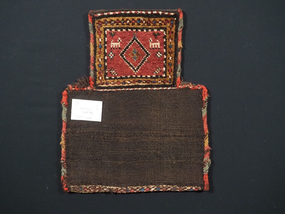 ANTIQUE SALT-BAG (NAMAKDAN) FROM THE VARAMIN REGION NOMADS, CIRCA 1900. View IV