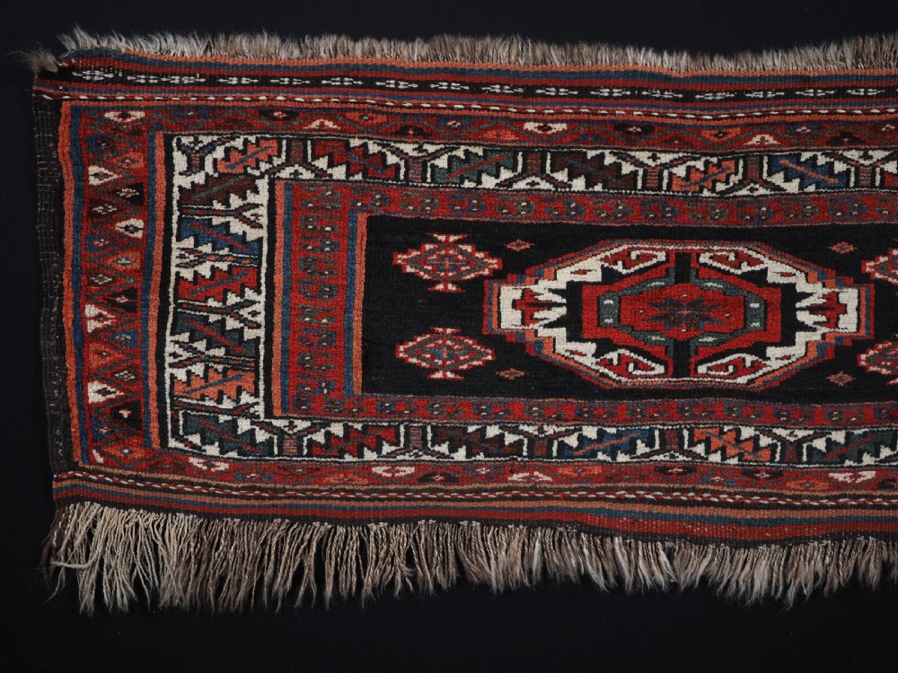 ANTIQUE VARAMIN REGION PILED MAFRASH PANEL, TRADITIONAL MEDALLION DESIGN, CIRCA 1900. View II