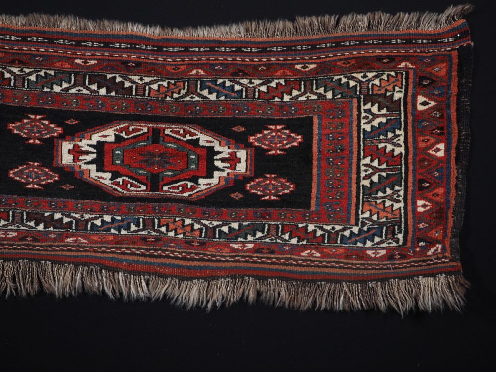 ANTIQUE VARAMIN REGION PILED MAFRASH PANEL, TRADITIONAL MEDALLION DESIGN, CIRCA 1900. View III