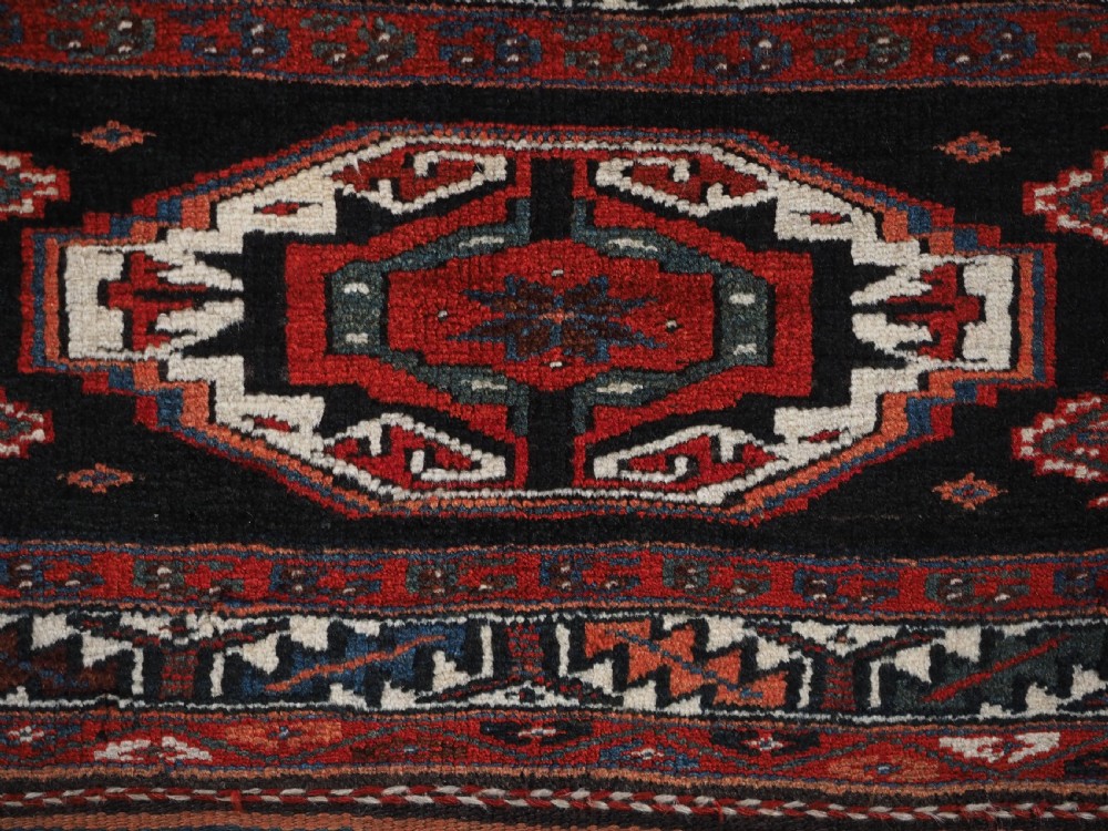 ANTIQUE VARAMIN REGION PILED MAFRASH PANEL, TRADITIONAL MEDALLION DESIGN, CIRCA 1900. View VII