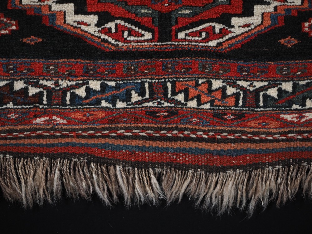 ANTIQUE VARAMIN REGION PILED MAFRASH PANEL, TRADITIONAL MEDALLION DESIGN, CIRCA 1900. View VIII