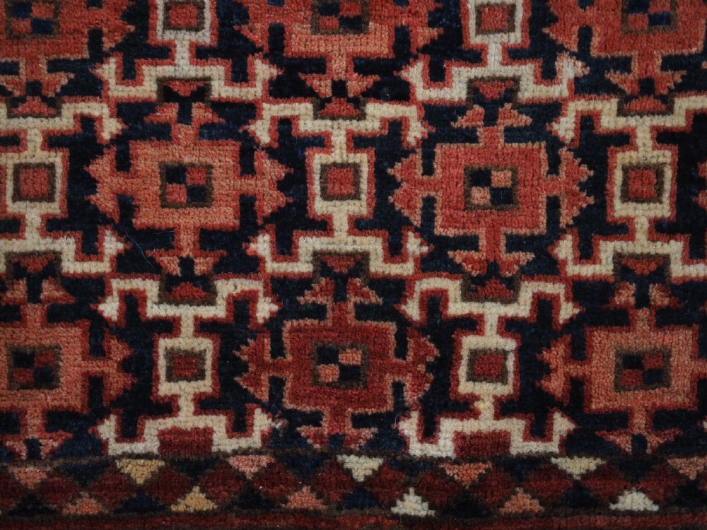 ANTIQUE ERSARI TURKMEN TORBA WITH KOCHAK DESIGN, CIRCA 1880. View VI