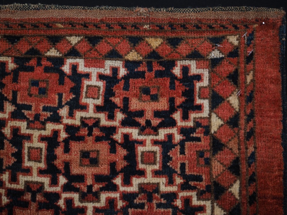 ANTIQUE ERSARI TURKMEN TORBA WITH KOCHAK DESIGN, CIRCA 1880. View VII