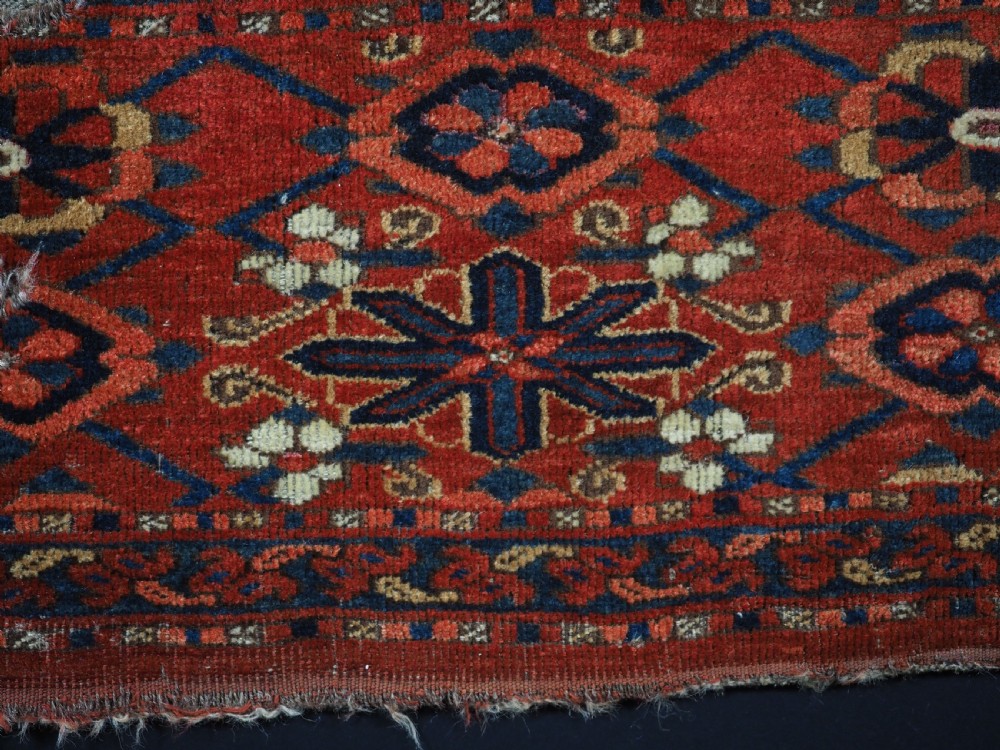 ANTIQUE ERSARI BESHIR TURKMEN TORBA WITH MINA KHANI DESIGN, CIRCA 1870. View VII