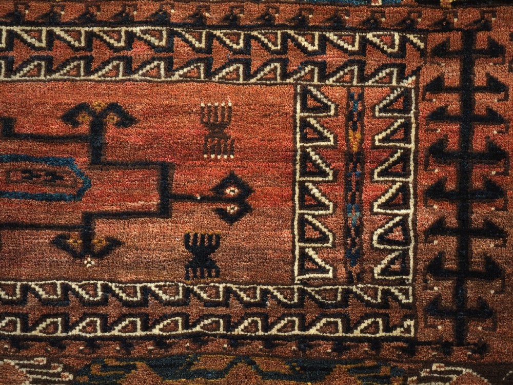 ANTIQUE ERSARI TURKMEN TORBA OF VERY LARGE SIZE, CIRCA 1900. View VIII