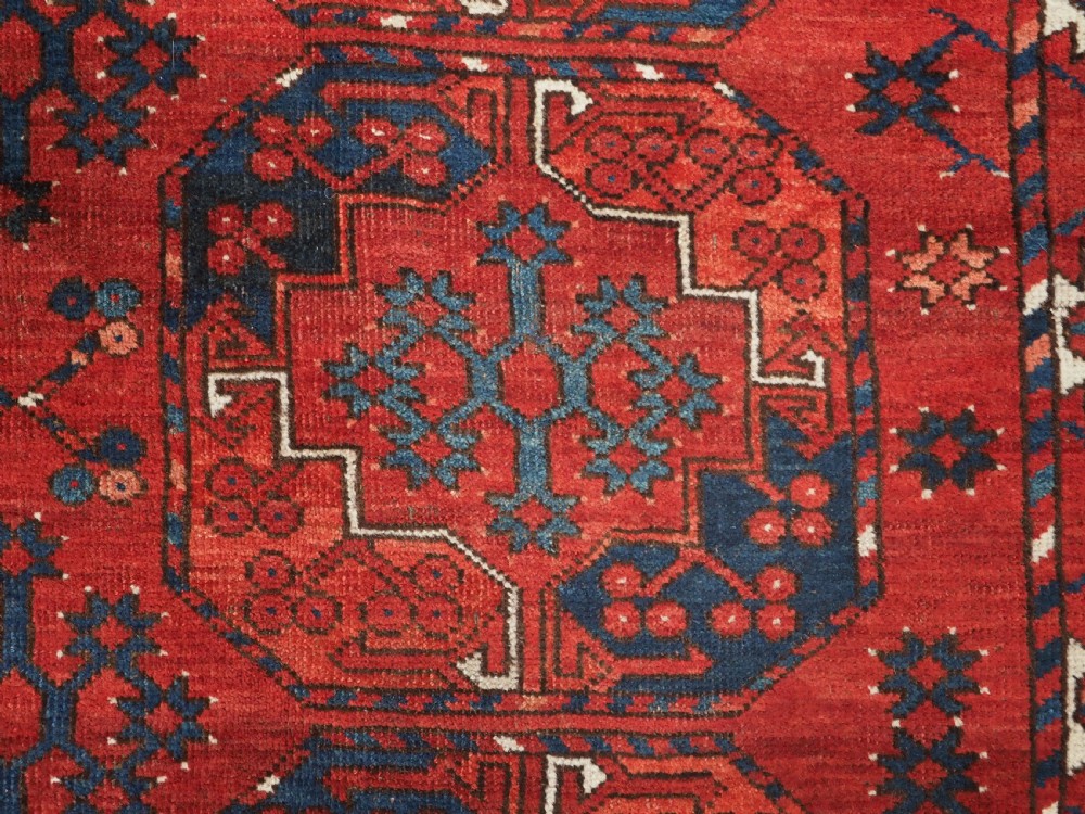 ANTIQUE ERSARI TURKMEN MAIN CARPET, SUPERB COLOUR, CIRCA 1870. View XIII