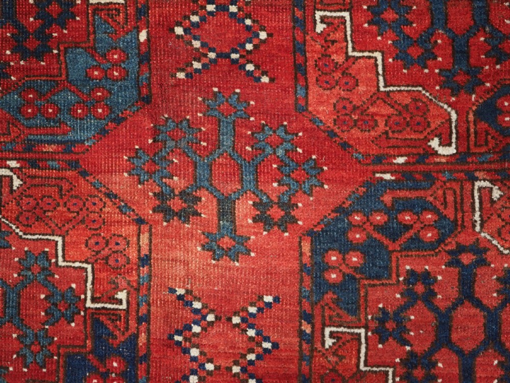 ANTIQUE ERSARI TURKMEN MAIN CARPET, SUPERB COLOUR, CIRCA 1870. View XIV