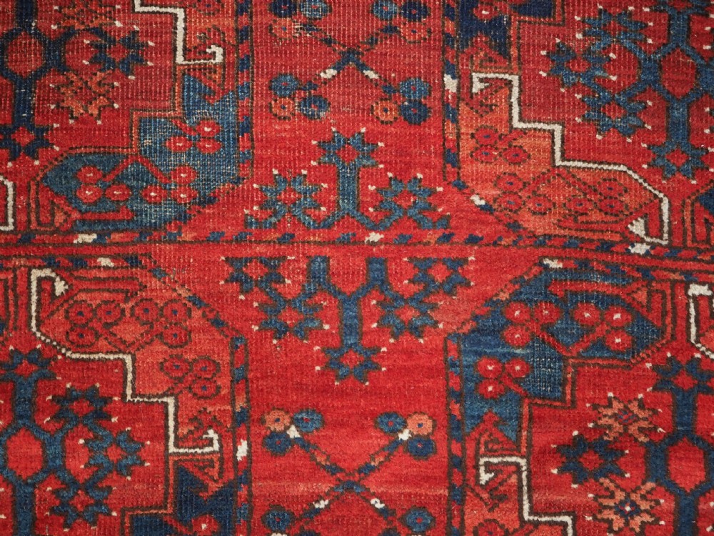 ANTIQUE ERSARI TURKMEN MAIN CARPET, SUPERB COLOUR, CIRCA 1870. View XV