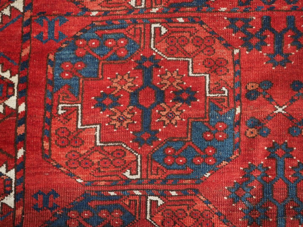 ANTIQUE ERSARI TURKMEN MAIN CARPET, SUPERB COLOUR, CIRCA 1870. View XVI