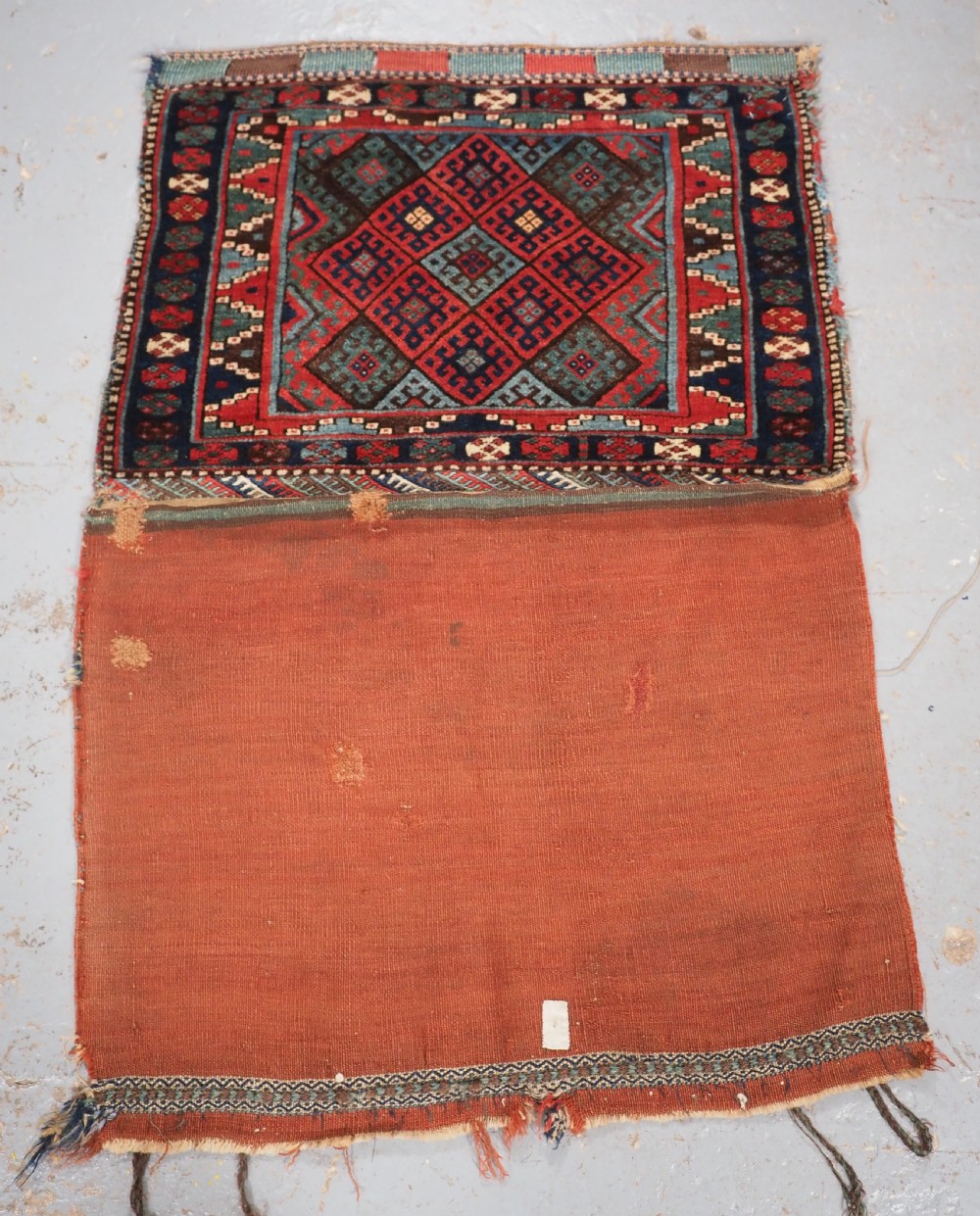 ANTIQUE JAF KURD SADDLEBAG, THICK FULL PILE, CIRCA 1890. View VI