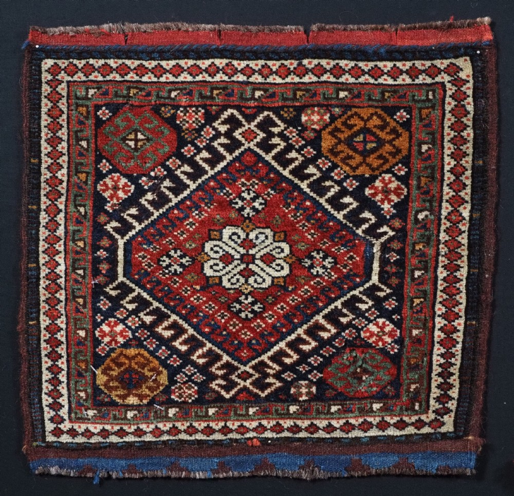 ANTIQUE PAIR OF SADDLEBAG FACES, LURI TRIBE, FINE WEAVE & SMALL SIZE, CIRCA 1900. View II