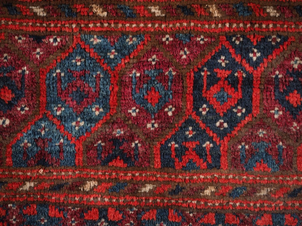 ANTIQUE ERSARI TURKMEN TORBA WITH 'SHEMLE' GUL DESIGN, GREAT CONDITION, CIRCA 1890. View VII
