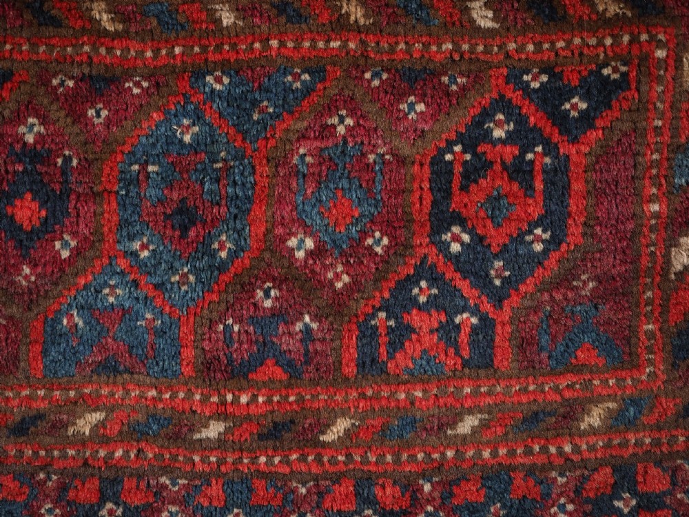 ANTIQUE ERSARI TURKMEN TORBA WITH 'SHEMLE' GUL DESIGN, GREAT CONDITION, CIRCA 1890. View VIII