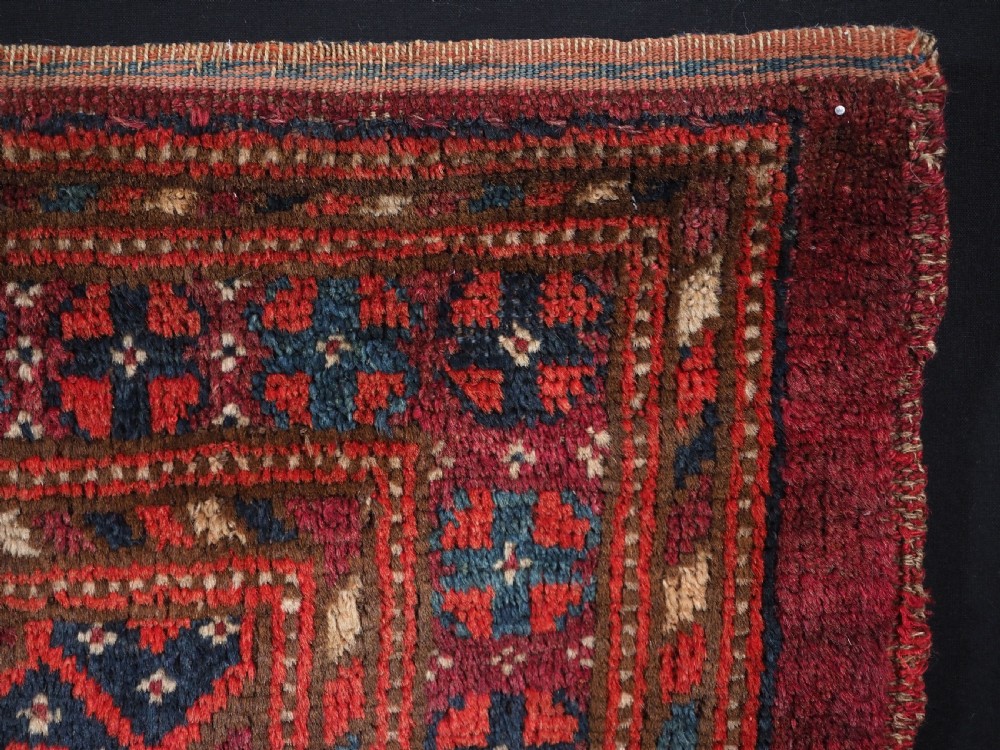 ANTIQUE ERSARI TURKMEN TORBA WITH 'SHEMLE' GUL DESIGN, GREAT CONDITION, CIRCA 1890. View IX