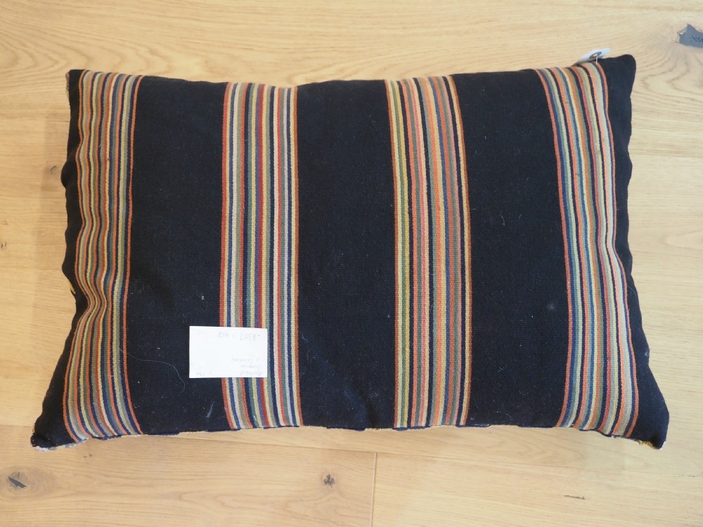 ANTIQUE SWEDISH CARRIAGE CUSHION, COMPLETE WITH BACK, FILLED, MID 19TH CENTURY. View VII
