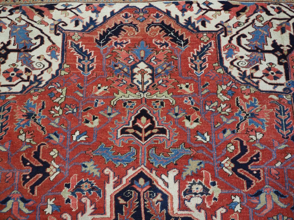 ANTIQUE HERIZ CARPET, LARGE SIZE, COUNTRY HOUSE STYLE, SUPERB, CIRCA 1900. View VII