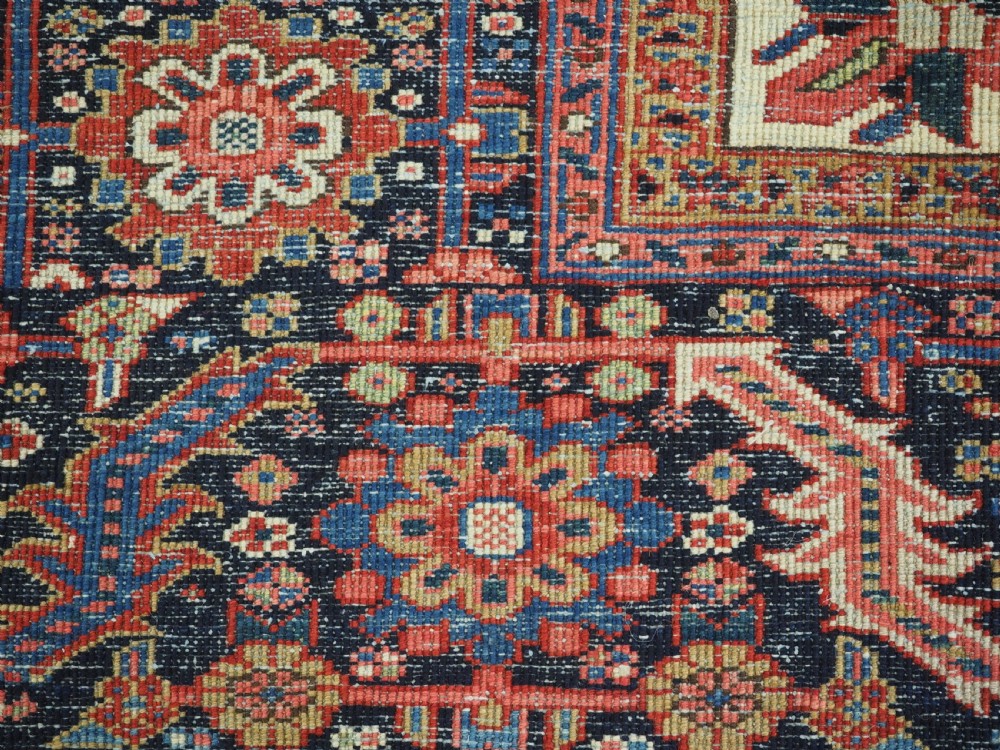 ANTIQUE HERIZ CARPET, LARGE SIZE, COUNTRY HOUSE STYLE, SUPERB, CIRCA 1900. View XVI