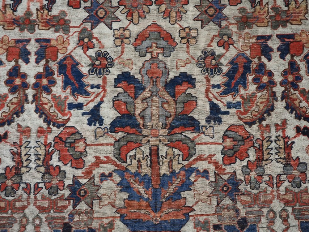 ANTIQUE KIRMAN AFSHAR VASE DESIGN RUG, VERY FINE WEAVE, SCARCE ITEM, MID 19TH CENTURY. View VIII