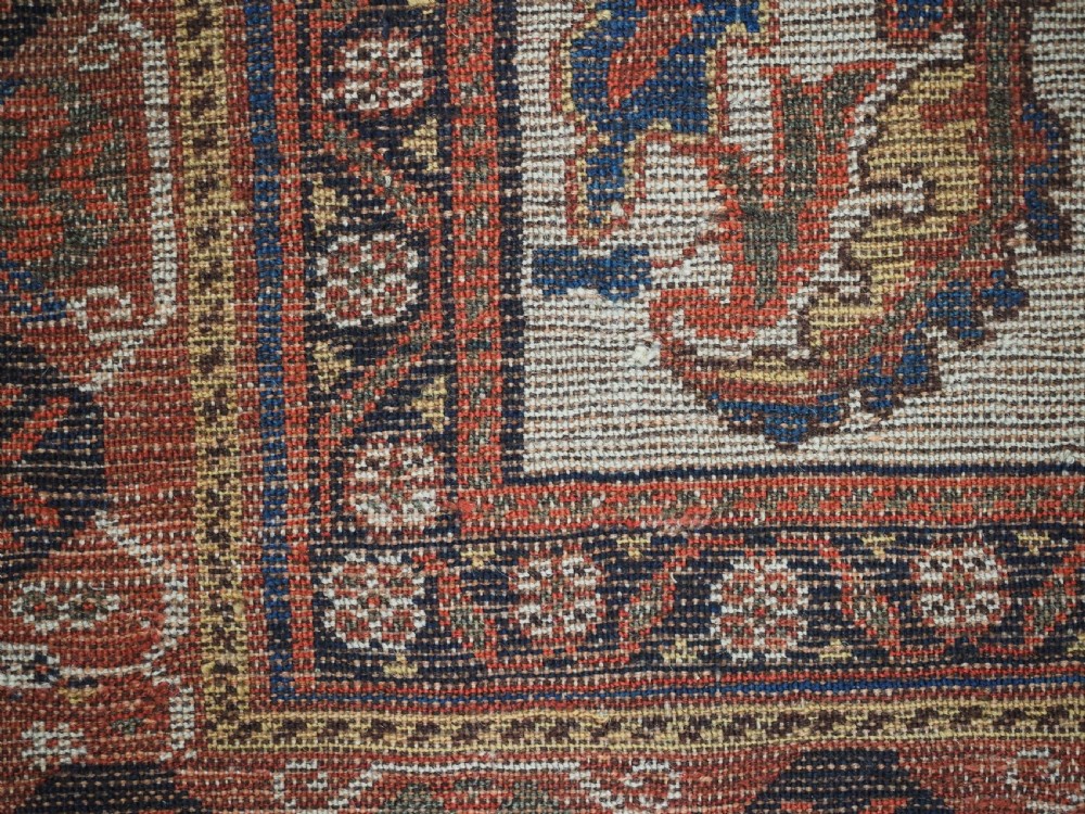 ANTIQUE KIRMAN AFSHAR VASE DESIGN RUG, VERY FINE WEAVE, SCARCE ITEM, MID 19TH CENTURY. View XII