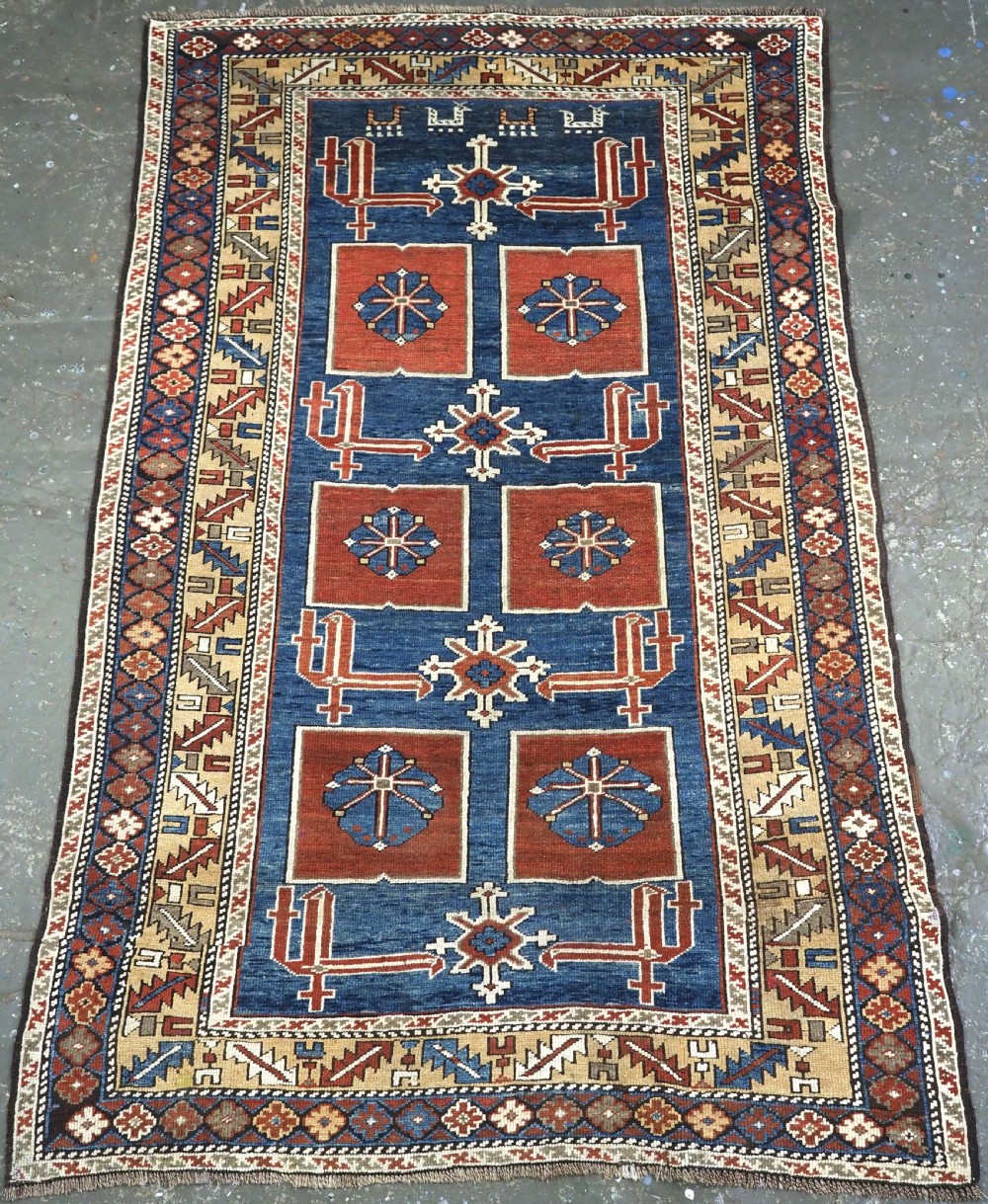 ANTIQUE CAUCASIAN KUBA KARAGASHLI RUG, SUPERB COLOUR AND CONDITION, CIRCA 1880.