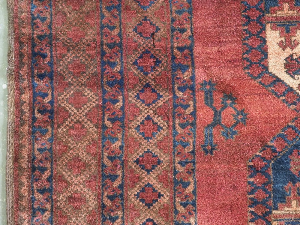 ANTIQUE AFGHAN ERSARI TURKMEN CARPET OF TRADITIONAL DESIGN, LARGE SIZE, CIRCA 1900. View VII