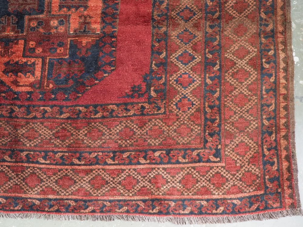 ANTIQUE AFGHAN ERSARI TURKMEN CARPET OF TRADITIONAL DESIGN, LARGE SIZE, CIRCA 1900. View XIII
