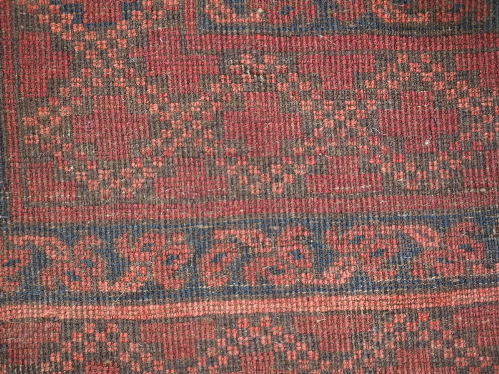 ANTIQUE AFGHAN ERSARI TURKMEN CARPET OF TRADITIONAL DESIGN, LARGE SIZE, CIRCA 1900. View XIV