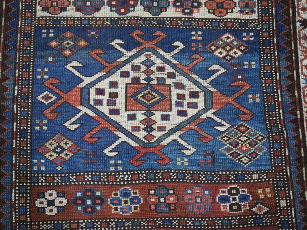 ANTIQUE CAUCASIAN ARMENIAN KARABAGH REGION PRAYER / ALTAR RUG OF SCARCE TYPE, CIRCA 1880. View XI