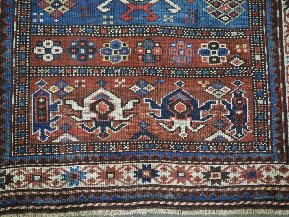 ANTIQUE CAUCASIAN ARMENIAN KARABAGH REGION PRAYER / ALTAR RUG OF SCARCE TYPE, CIRCA 1880. View XII