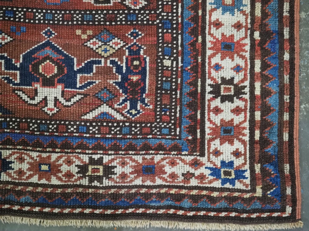 ANTIQUE CAUCASIAN ARMENIAN KARABAGH REGION PRAYER / ALTAR RUG OF SCARCE TYPE, CIRCA 1880. View XIII