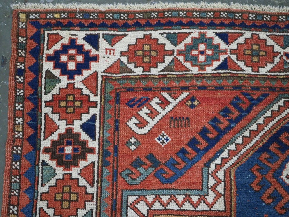 ANTIQUE CAUCASIAN SEWAN KAZAK RUG OF CLASSIC DESIGN, CIRCA 1890. View VI
