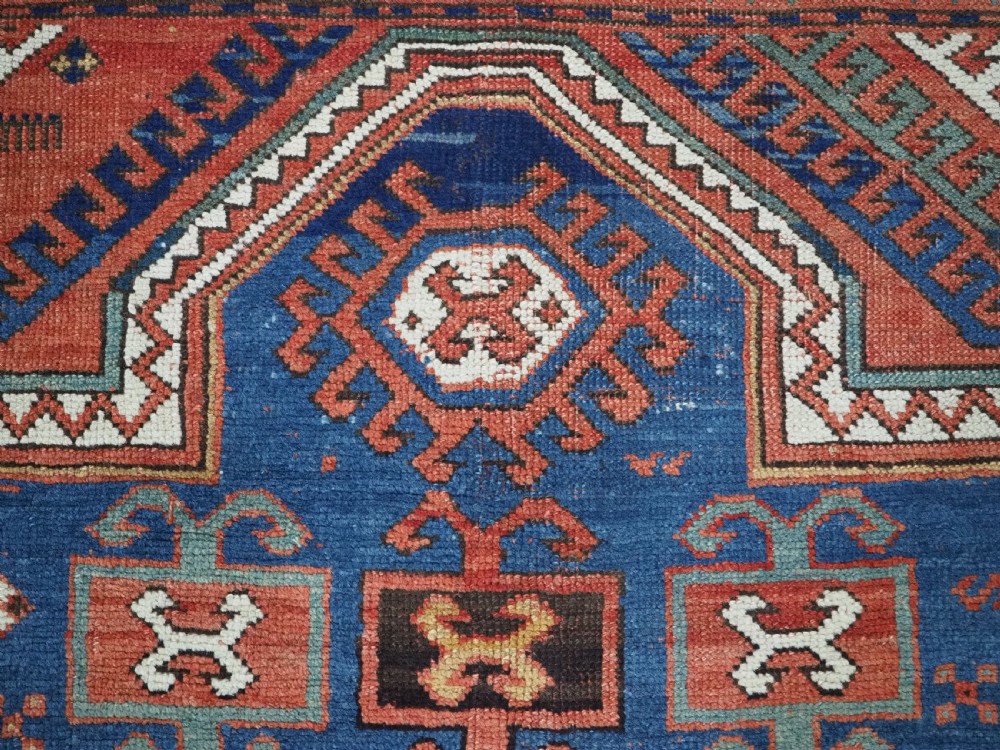 ANTIQUE CAUCASIAN SEWAN KAZAK RUG OF CLASSIC DESIGN, CIRCA 1890. View VIII