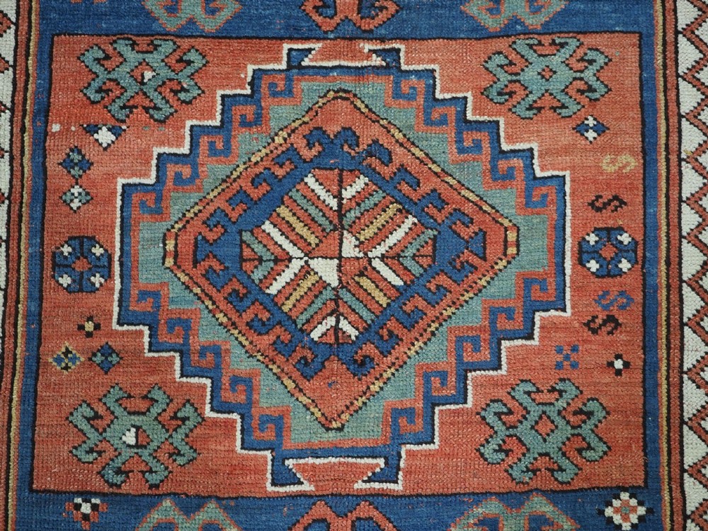 ANTIQUE CAUCASIAN SEWAN KAZAK RUG OF CLASSIC DESIGN, CIRCA 1890. View X