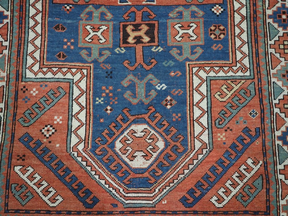 ANTIQUE CAUCASIAN SEWAN KAZAK RUG OF CLASSIC DESIGN, CIRCA 1890. View XI