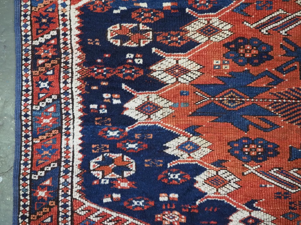 ANTIQUE TURKISH KIZ BERGAMA RUG OF VERY SMALL SQUARE SIZE, CIRCA 1850/70. View III