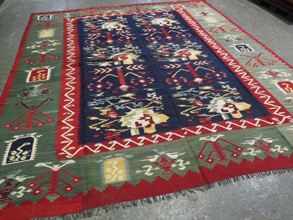 RARE ANTIQUE PIROT / SARKOY KILIM OF OUTSTANDING DESIGN, WOVEN IN 4 PARTS CIRCA 1900. View II