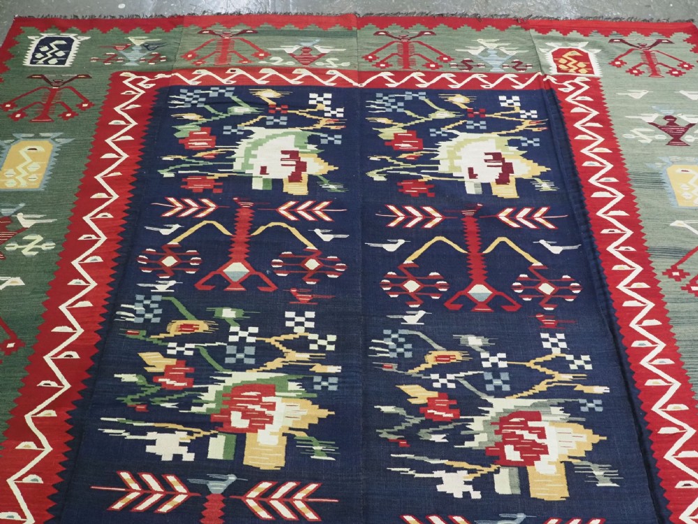 RARE ANTIQUE PIROT / SARKOY KILIM OF OUTSTANDING DESIGN, WOVEN IN 4 PARTS CIRCA 1900. View III