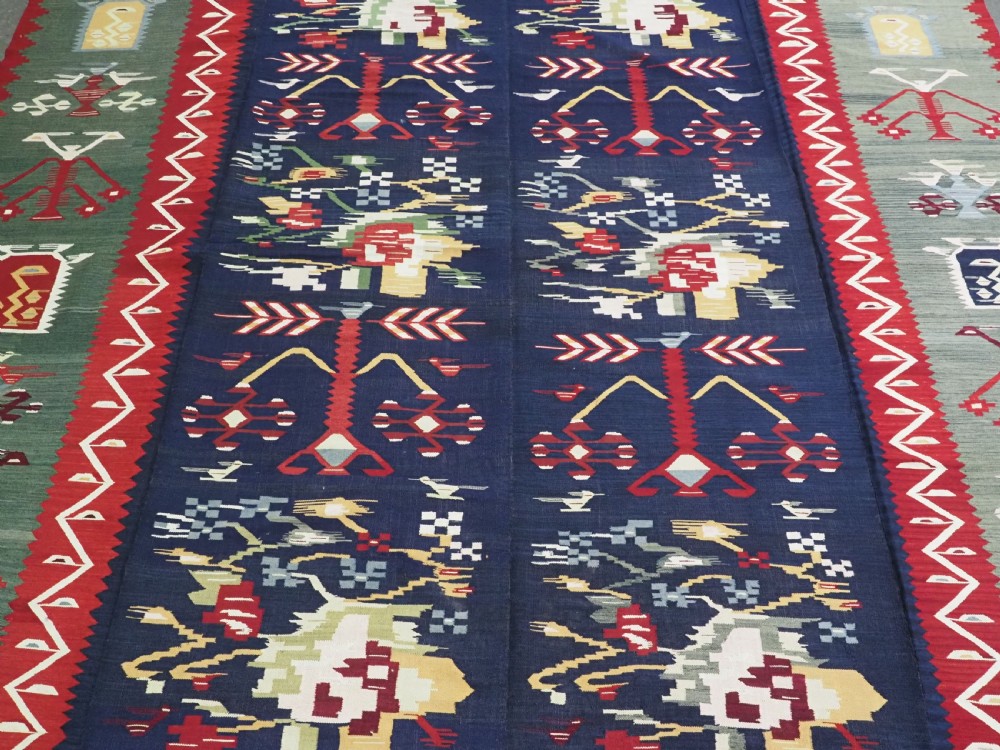 RARE ANTIQUE PIROT / SARKOY KILIM OF OUTSTANDING DESIGN, WOVEN IN 4 PARTS CIRCA 1900. View IV