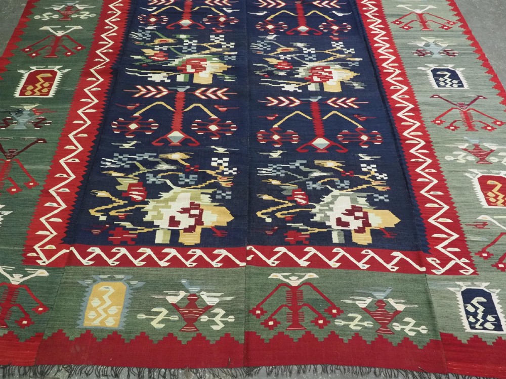 RARE ANTIQUE PIROT / SARKOY KILIM OF OUTSTANDING DESIGN, WOVEN IN 4 PARTS CIRCA 1900. View V