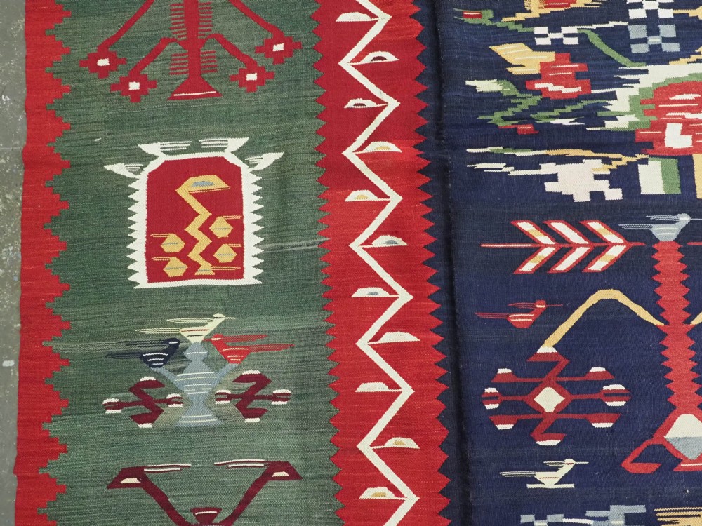 RARE ANTIQUE PIROT / SARKOY KILIM OF OUTSTANDING DESIGN, WOVEN IN 4 PARTS CIRCA 1900. View VII