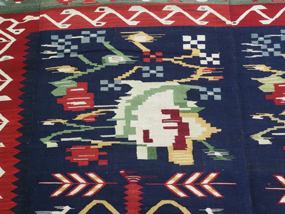 RARE ANTIQUE PIROT / SARKOY KILIM OF OUTSTANDING DESIGN, WOVEN IN 4 PARTS CIRCA 1900. View VIII