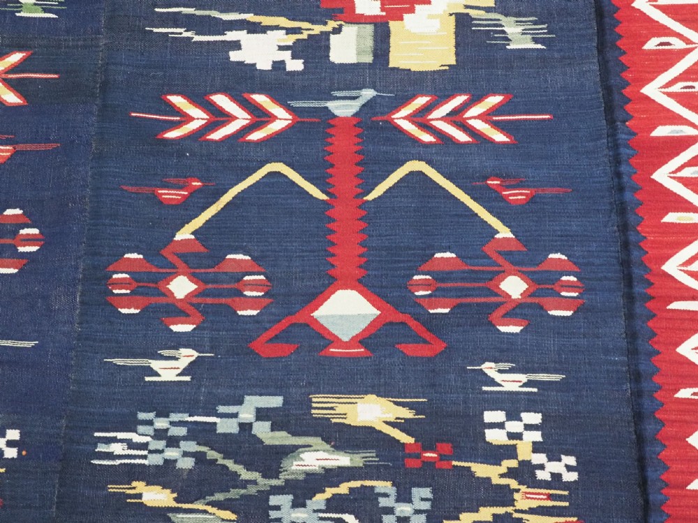 RARE ANTIQUE PIROT / SARKOY KILIM OF OUTSTANDING DESIGN, WOVEN IN 4 PARTS CIRCA 1900. View XI