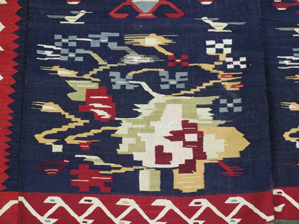 RARE ANTIQUE PIROT / SARKOY KILIM OF OUTSTANDING DESIGN, WOVEN IN 4 PARTS CIRCA 1900. View XII